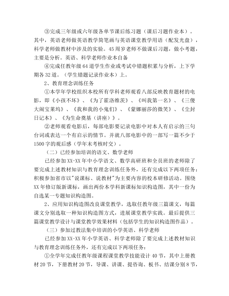 校本培训工作实施参考计划范文 _第2页