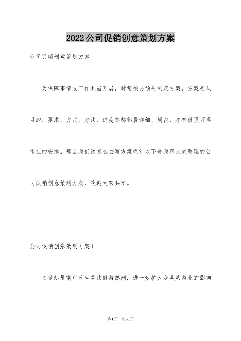 2024公司促销创意策划方案_第1页