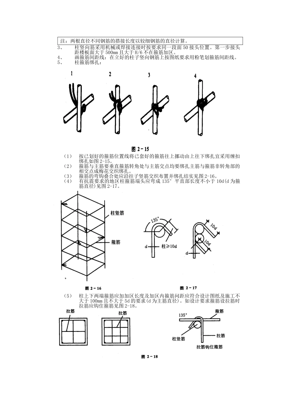 钢筋工程绑扎及安装工程技术交底_第2页