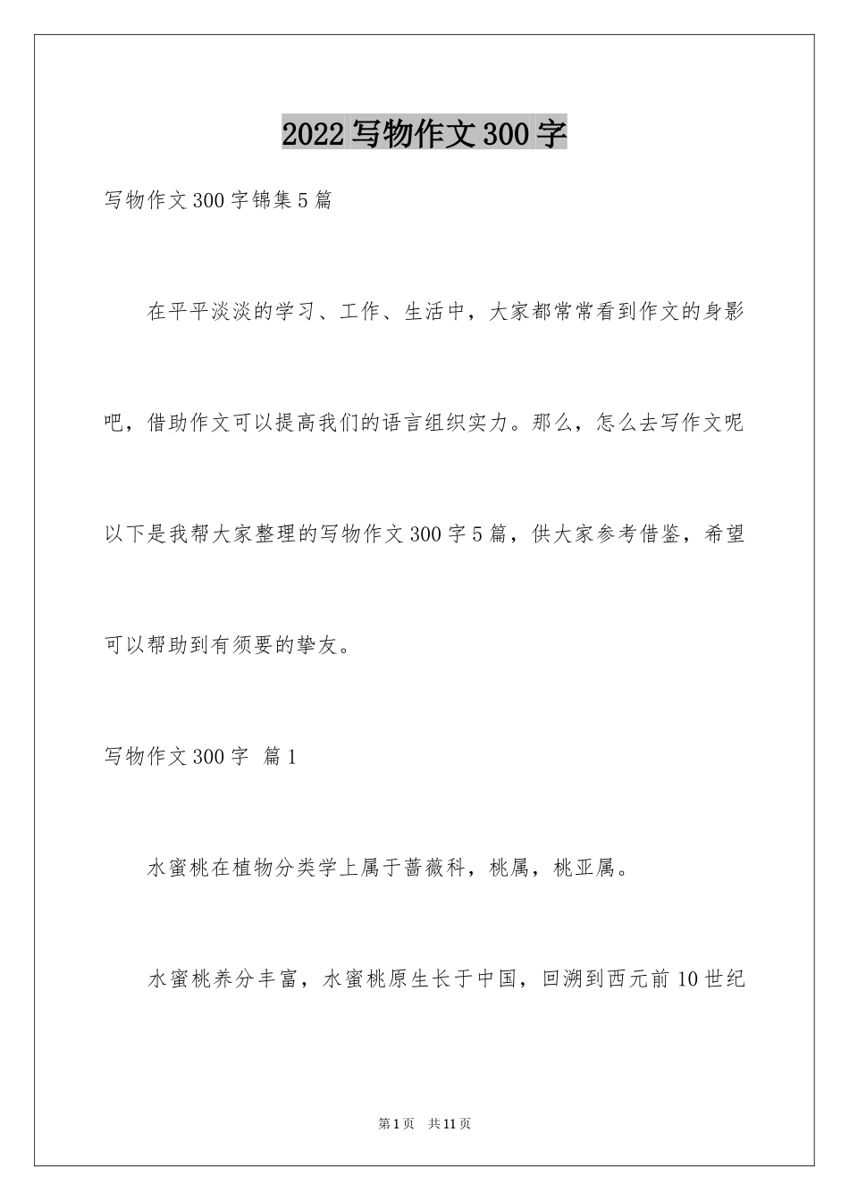 2024写物作文300字_43_第1页