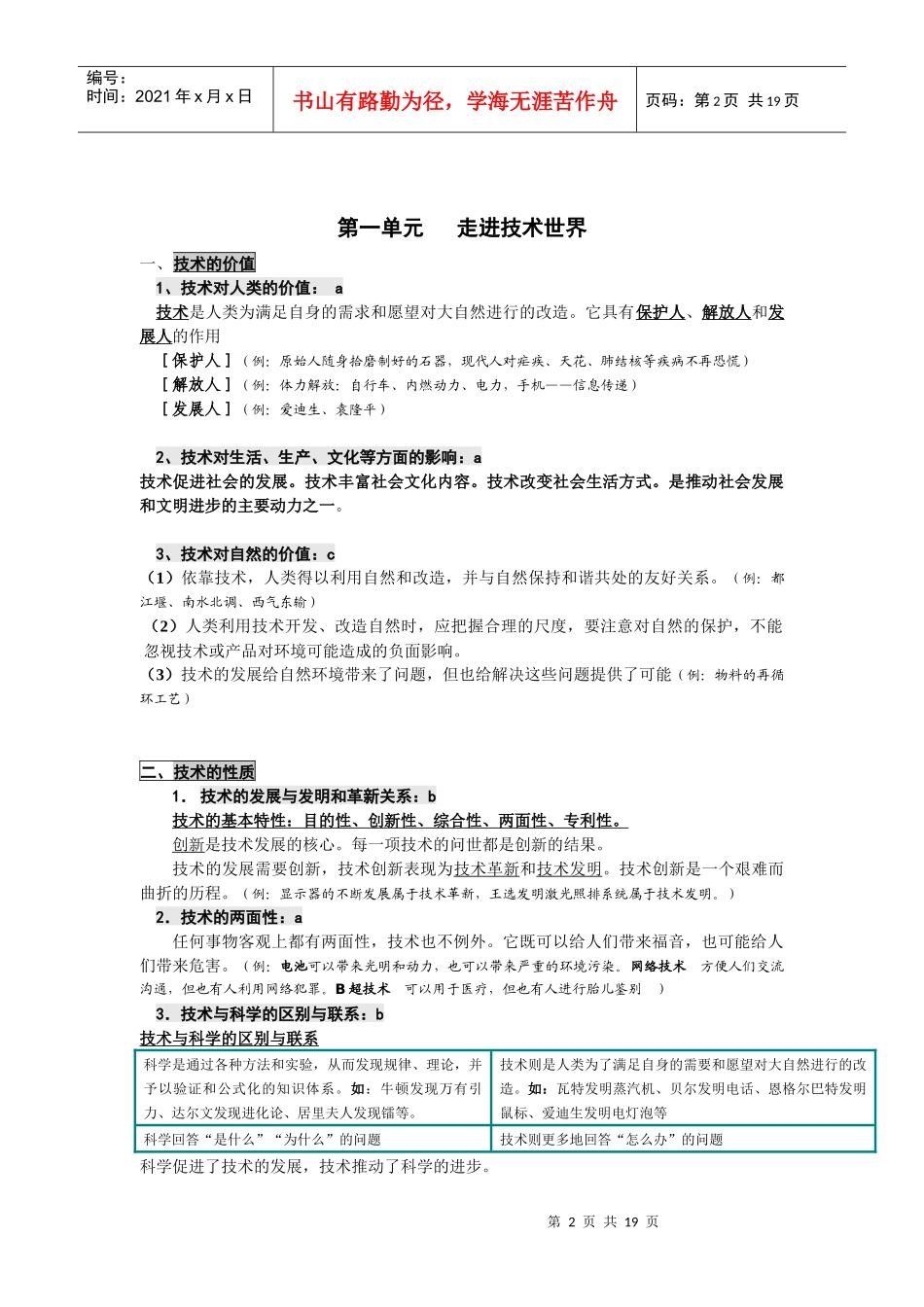 XXXX年会考复习通用技术 会考标准知识点_第2页