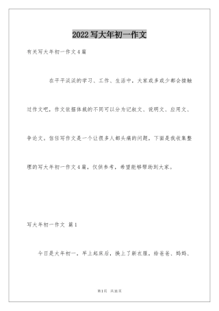 2024写大年初一作文_15