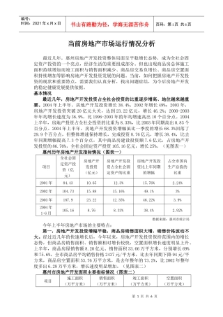 广东惠州房地产市场报告