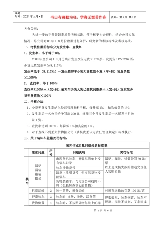 装卸车质量管理