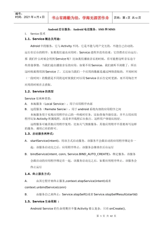 第七章android后台服务_电话服务_SMS_MMS