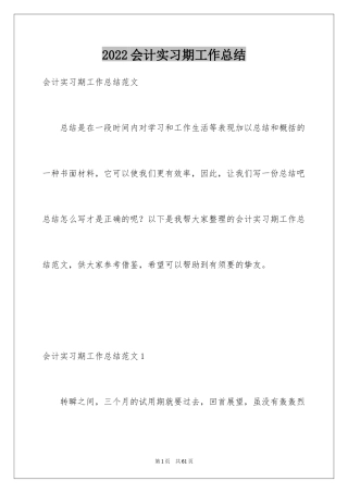 2024会计实习期工作总结_6