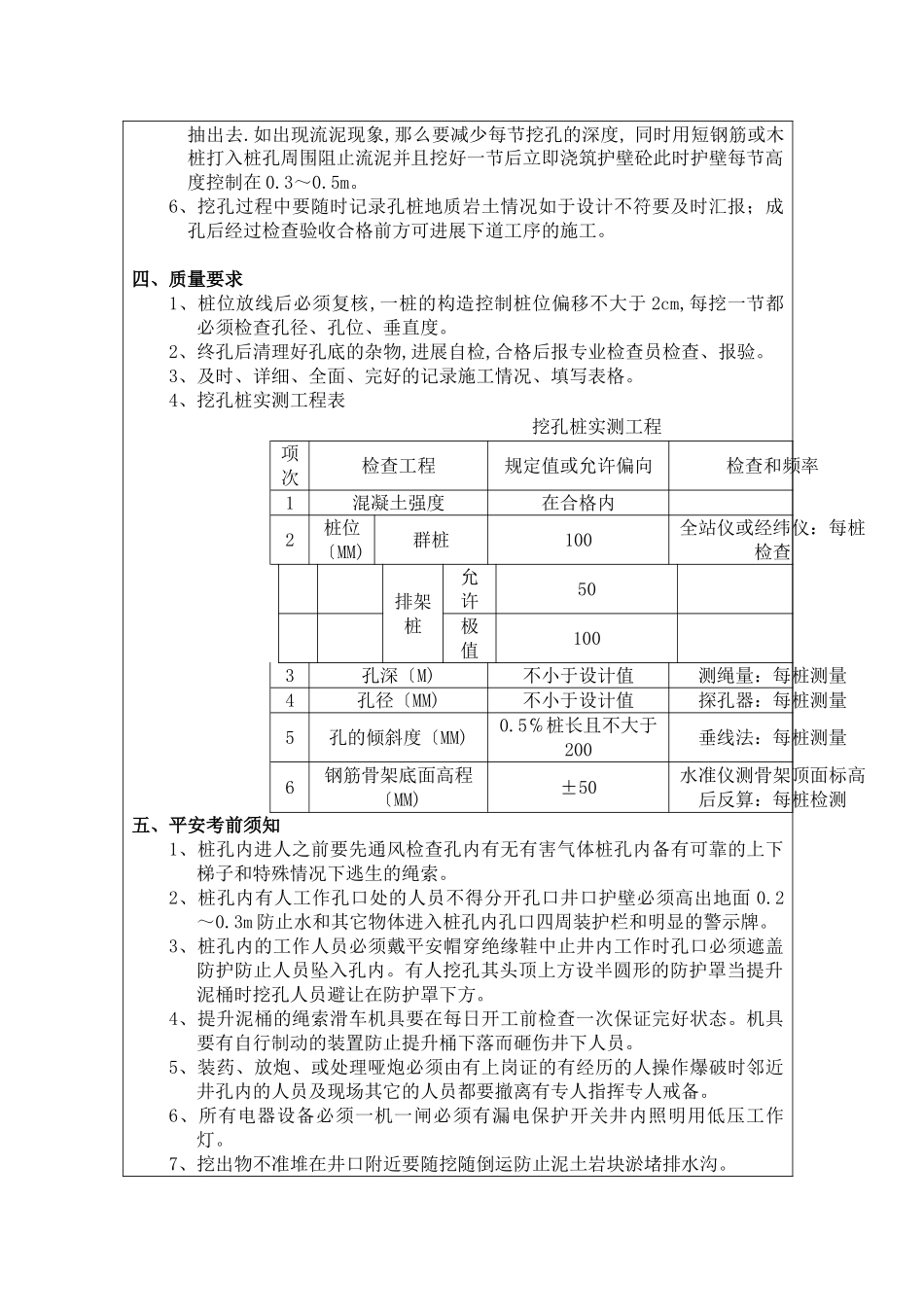 某大桥人工挖孔桩施工技术交底书_第2页