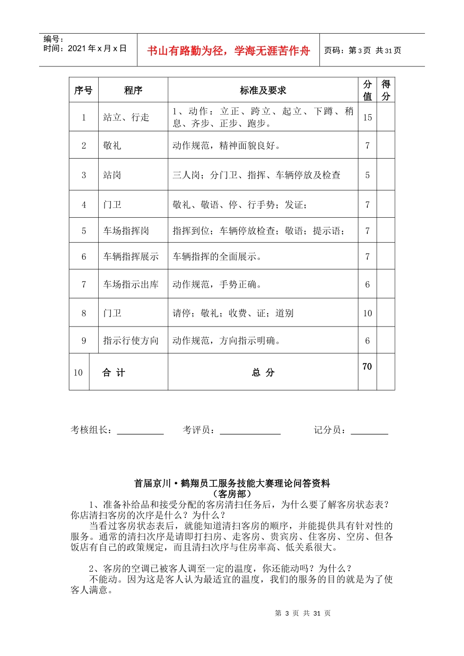 首届京川.鹤翔员工服务技能大赛_第3页