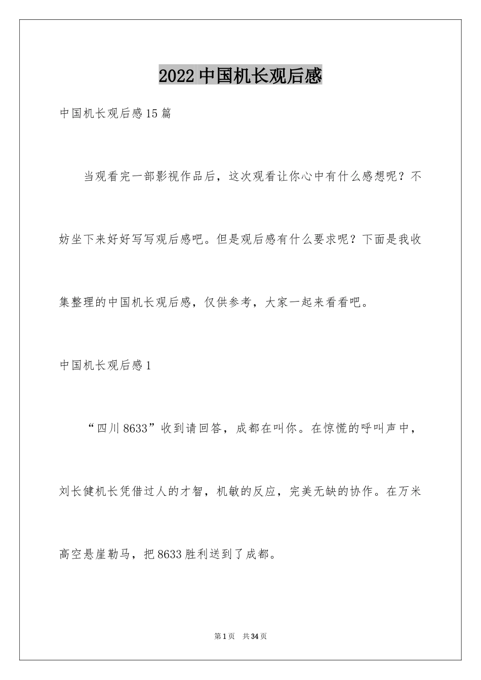 2024中国机长观后感_30_第1页