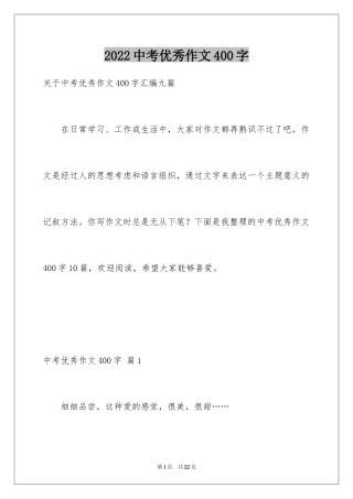 2024中考优秀作文400字_6