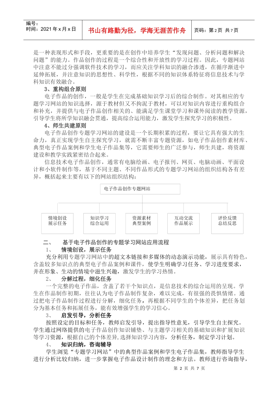 基于电子作品创作的专题学习网站应用_第2页
