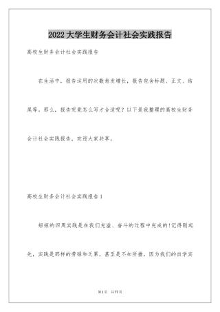 2024大学生财务会计社会实践报告_1