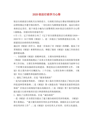 2024依法行政学习心得 