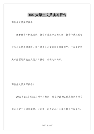 2024大学生文员实习报告_1