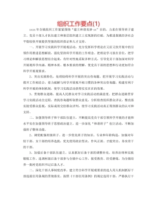 组织工作要点(1) 