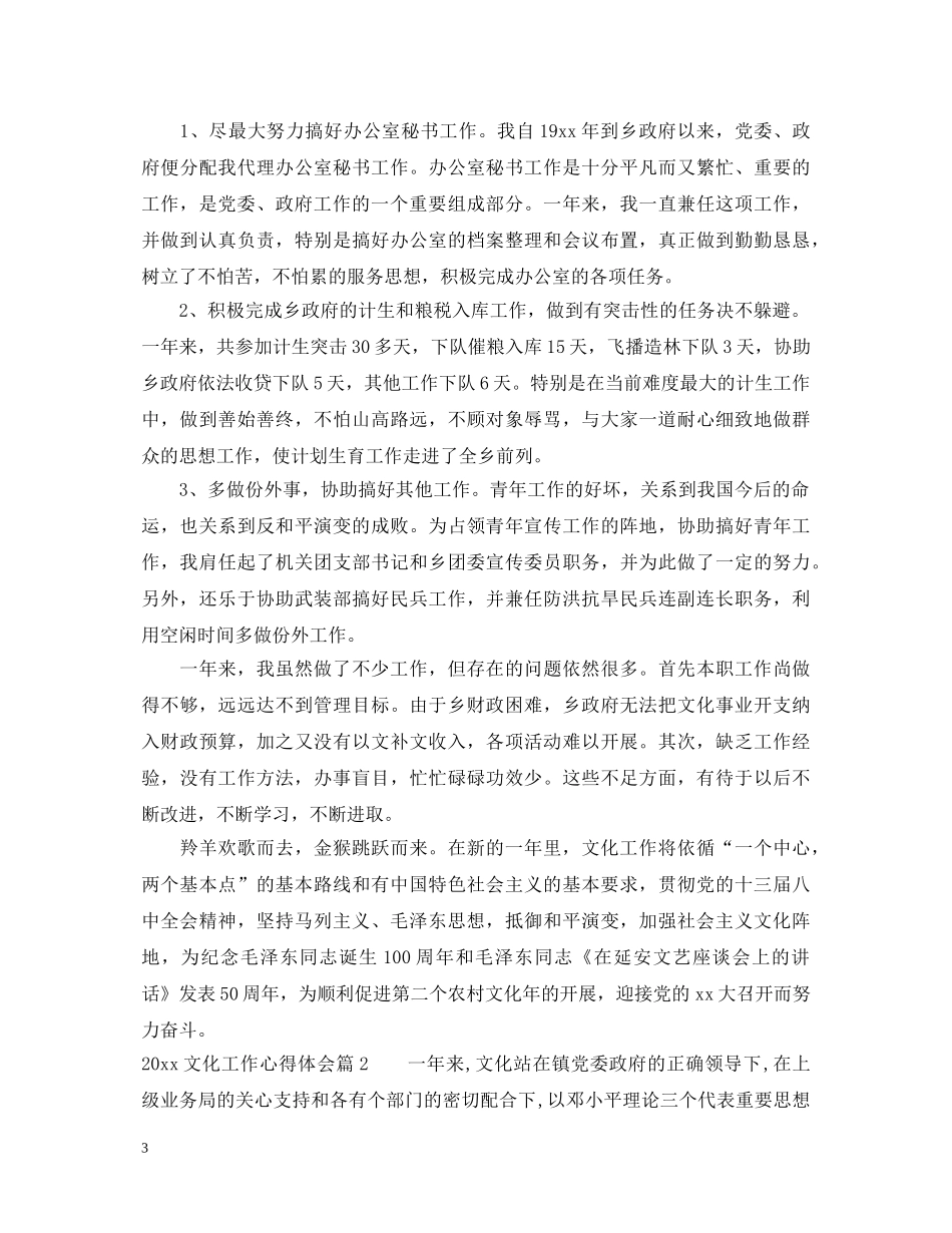 2024文化工作心得体会 (000002)_第3页