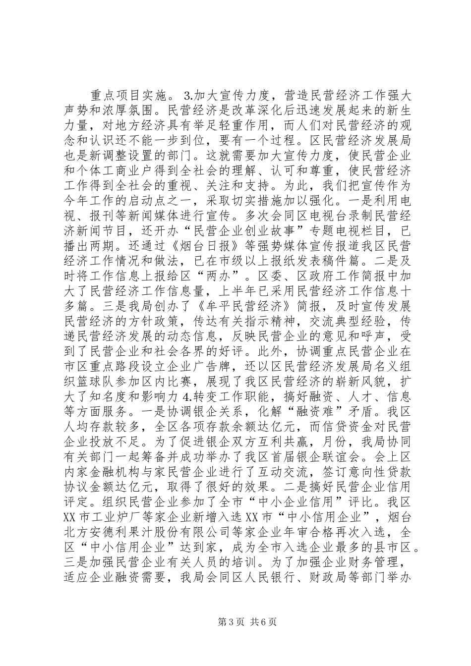 区民营经济上半年工作总结及下半年打算 _第3页