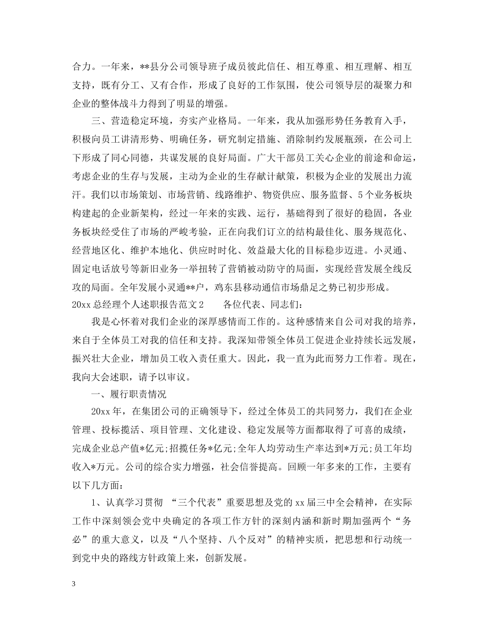 2024总经理个人述职报告 _第3页
