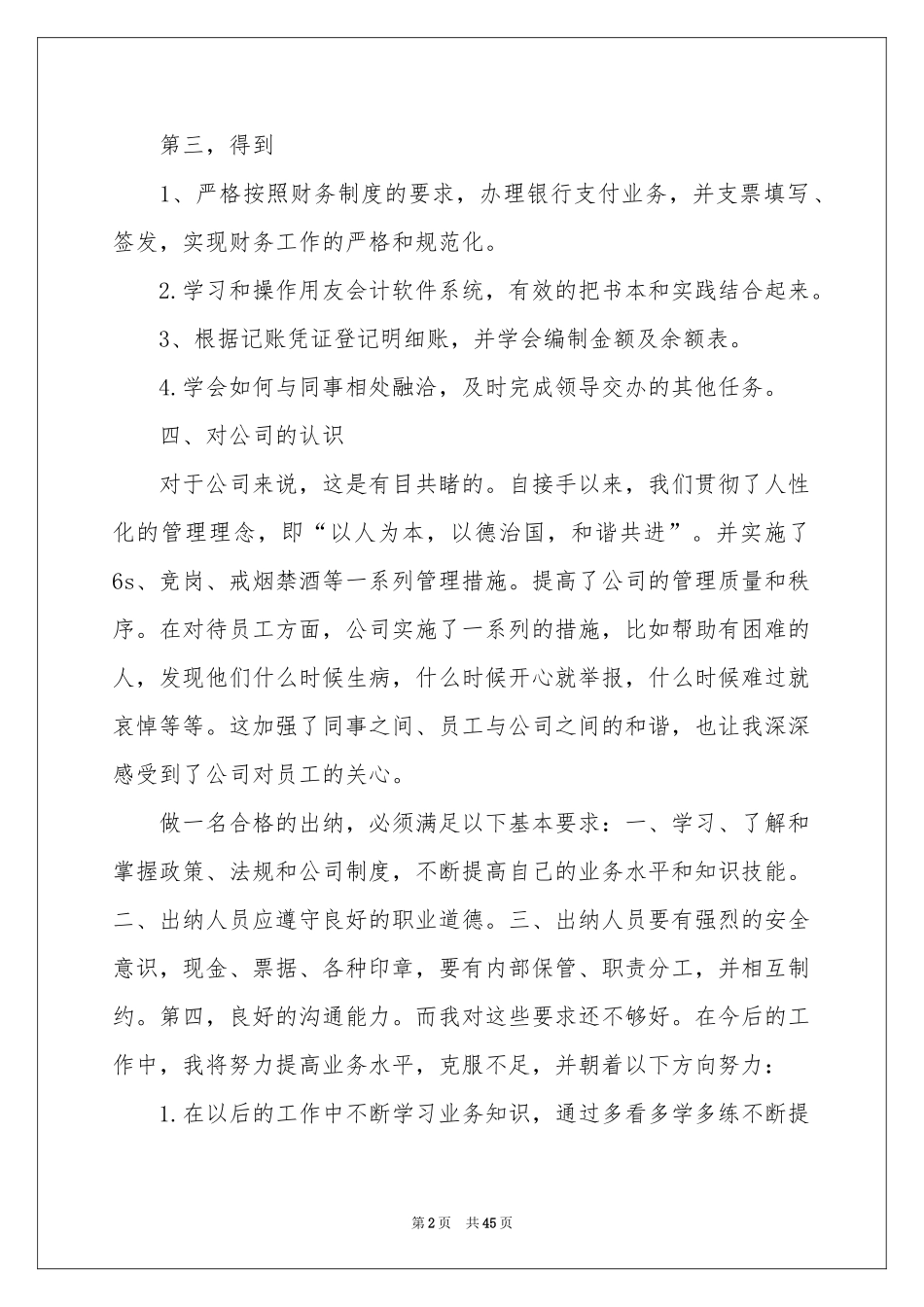 出纳的实习参考总结_第2页