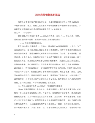 2024药品销售述职报告 
