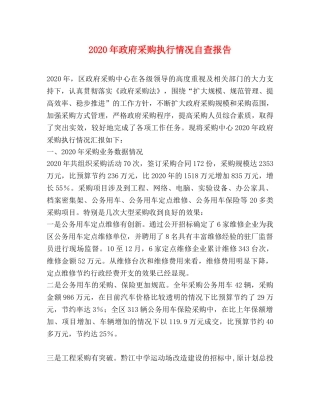 2024年政府采购执行情况自查报告 