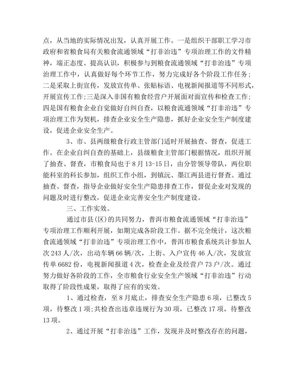 2024市粮食局打非治违工作报告 _第3页