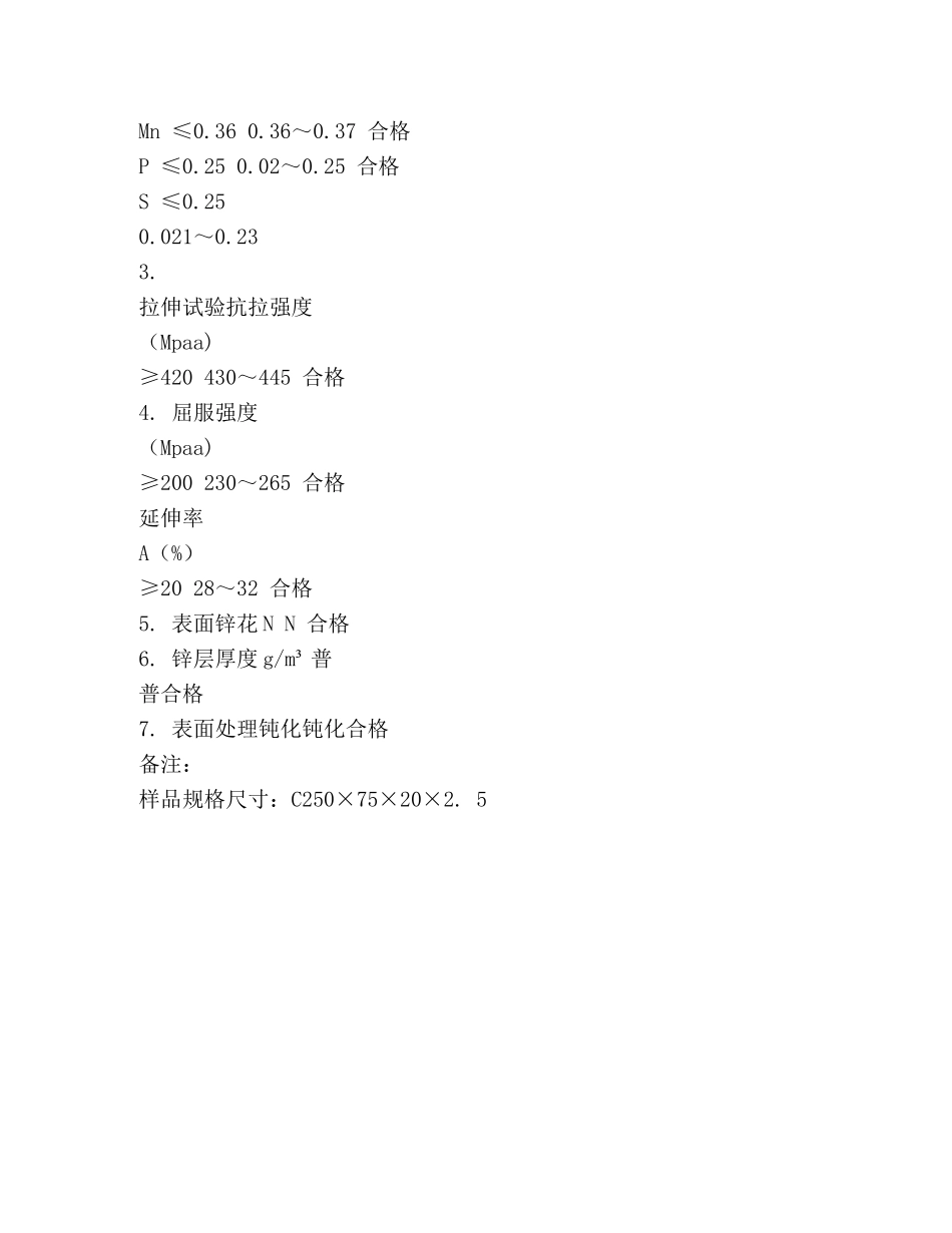 c型钢 检验报告 _第3页