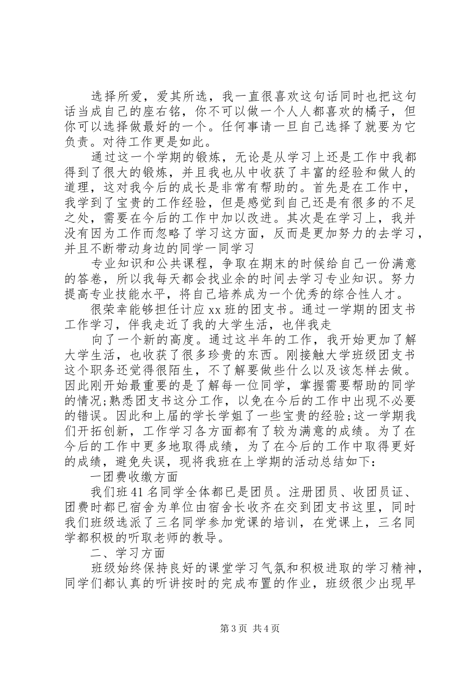 大学团支部工作总结 _第3页