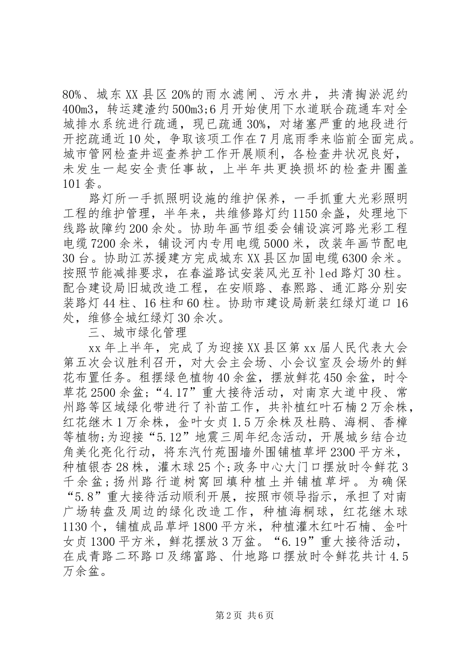 城管局XX年上半年工作总结 _第2页