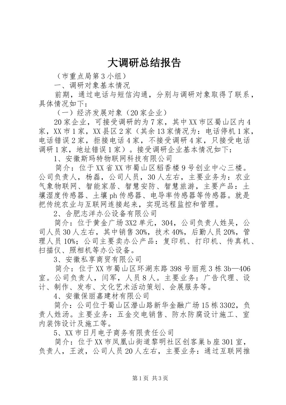 大调研总结报告 _第1页