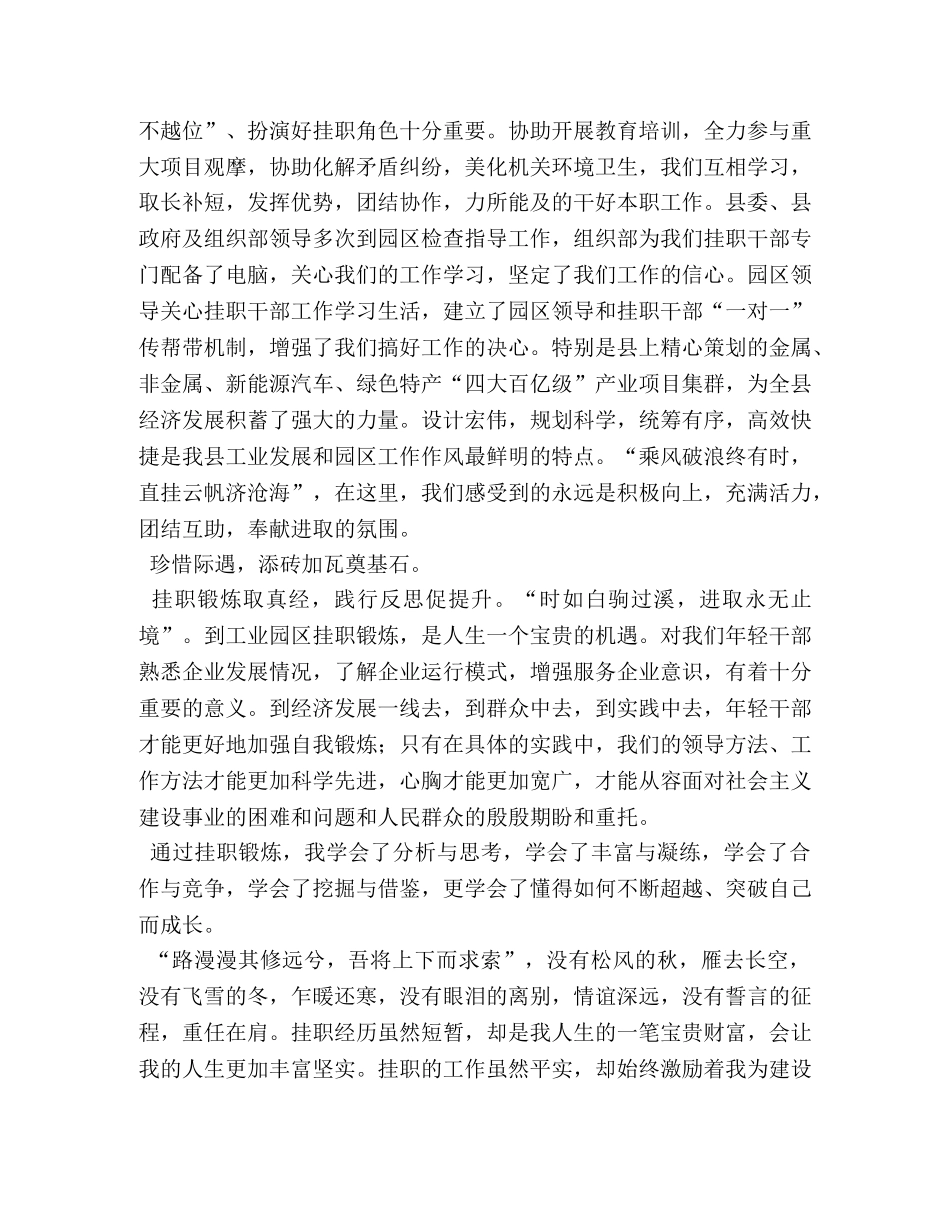 主任助理挂职心得体会 _第3页