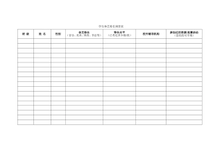 学生体艺特长调查表