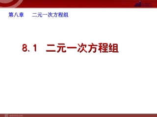 二元一次方程组 