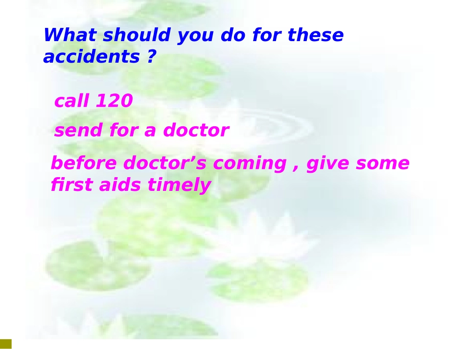 高中英语必修5Unit5Firstaid-Warmingup课件（人教新课标）_第3页