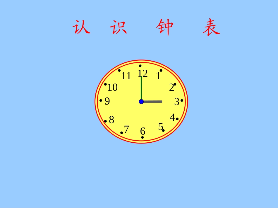 一年级认识钟表PPT课件_第2页