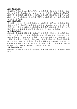 描写音乐的成语