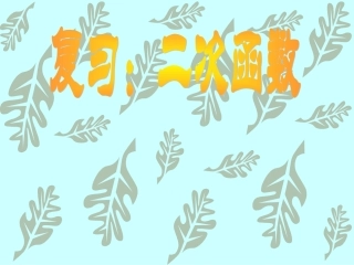 二次函数复习-人教版[整理]