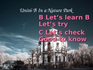 PEP小学英语五年级上册Unit6_In_a_Nature_Park_B