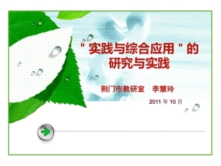 李慧玲小学数学实践与综合应用的基础理论