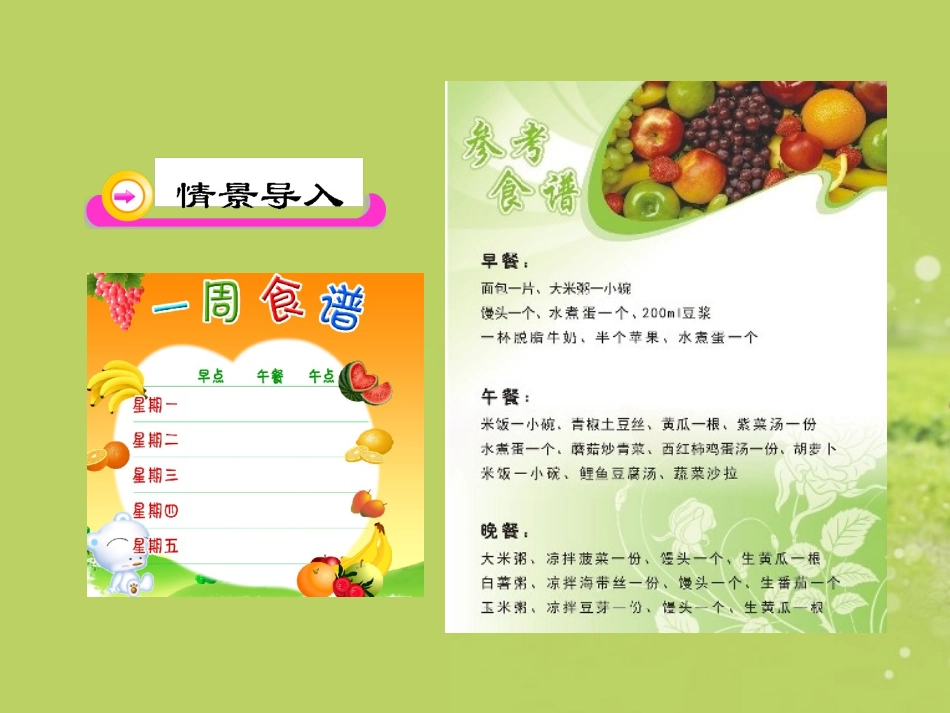生物：_第8章_第3节_合理膳食课件_(北师大版七年级下)_第2页