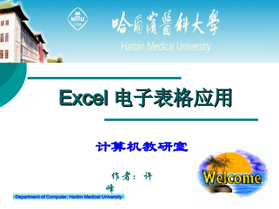 电子表格Excel简介_第1页