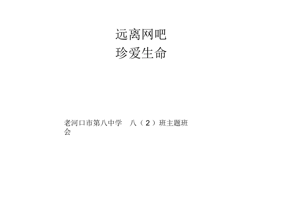 远离网吧主题班会_第1页