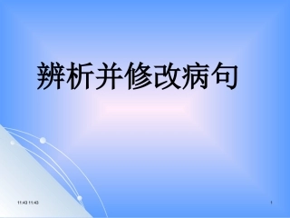 高考修改病句(最全面)