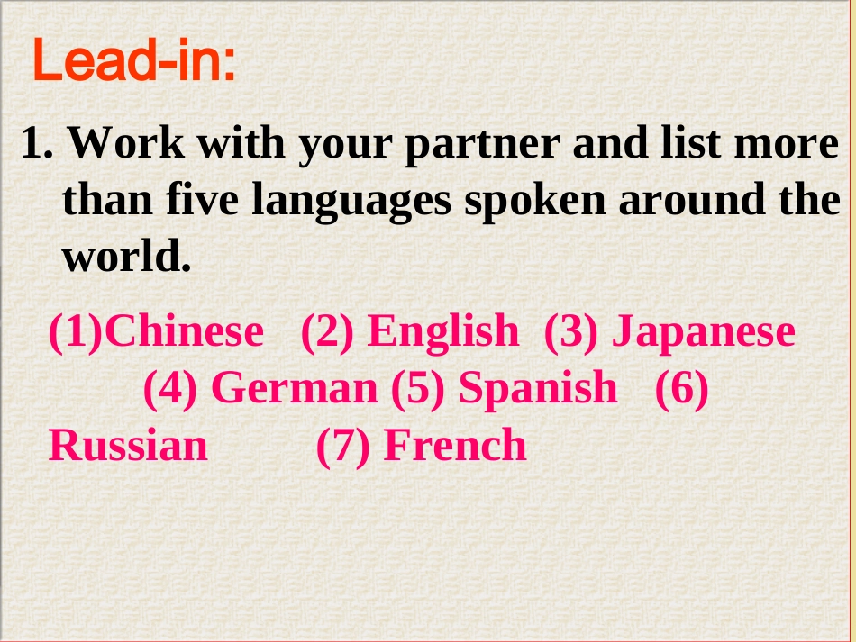 高一英语模块一unit2EnglishAroundtheWorld_第2页