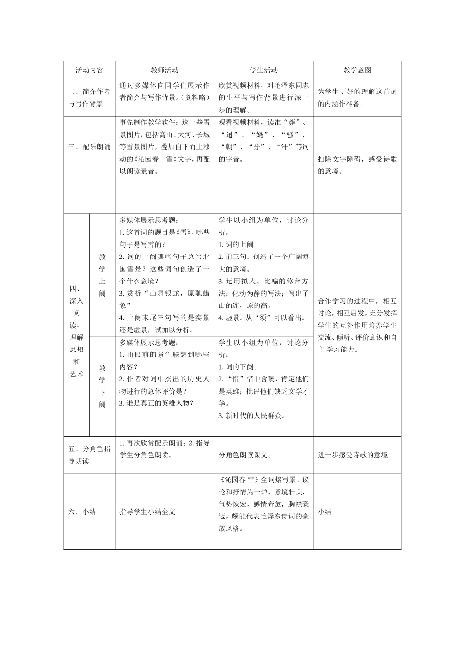 沁园春·雪教学设计_第2页