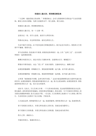 积极的人像太阳