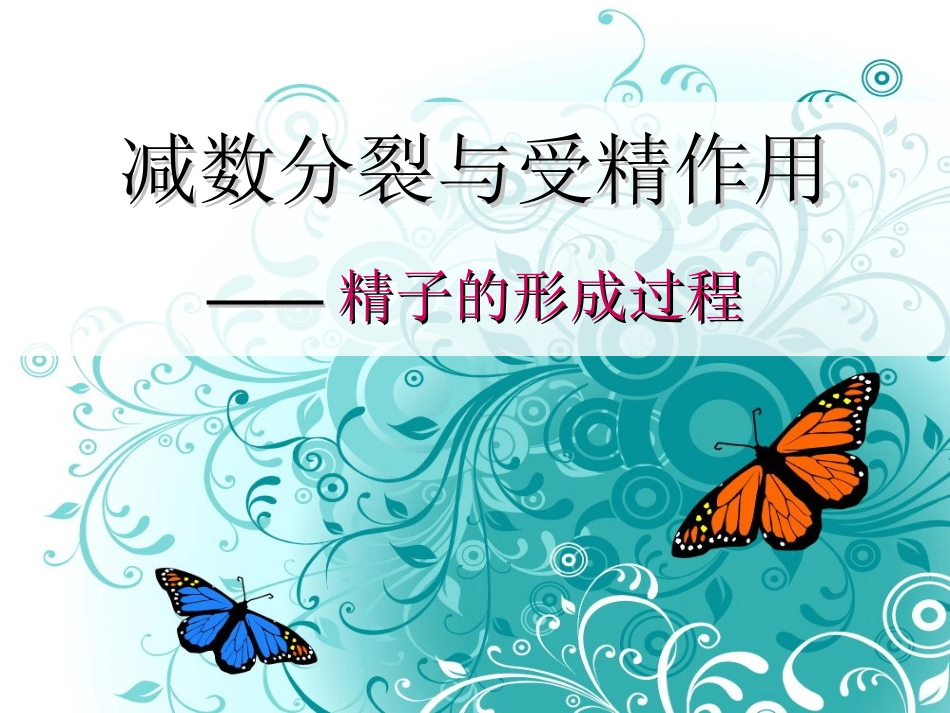 人教版必修二第2章第1节减数分裂和受精作用（共98张PPT）_第1页