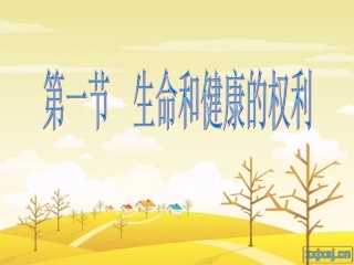 生命与健康的权利