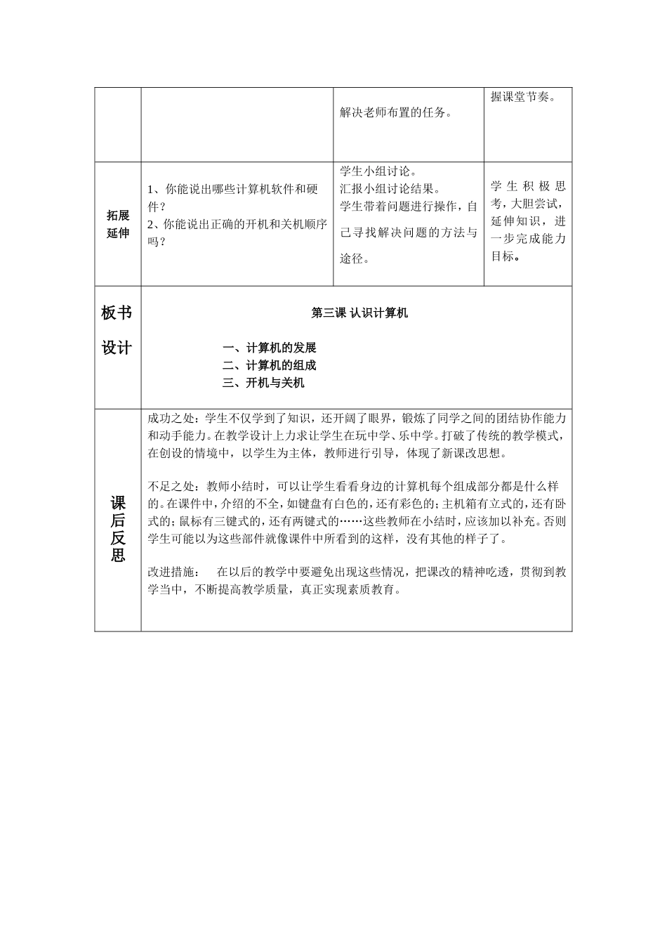 杜云雷《认识计算机》教学设计_第2页