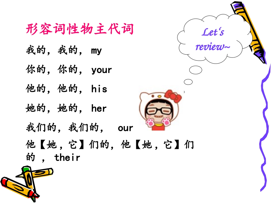 物主代词复习课件_第2页